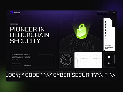 Cybirb - Blockchain Security Landing Page ai management ai systems best design blockchain cybersecurity data engineering database defi devops devtool finance landing page machine learning migration saas app security ui ux web 3.0 web3 webdesign