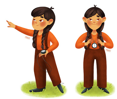 Tourist girl book illustration cartoon character character character design childrens illustration girl illustration illustration
