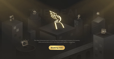 Landing page for Entertainment Agency 3d branding design illustration motion graphics ui website