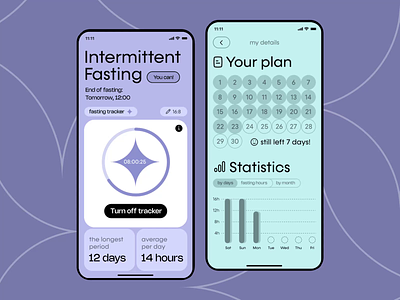 A Fasting Tracker App android animation branding dashboard design desire agency graphic design illustration ios logo mobile app mobile ui mobile ux motion motion graphics plan statistics track ui uiux