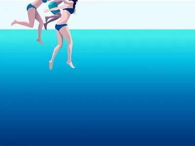 ocean vibes flat guys illustration ocean paintings sea summer sweet vector vibes