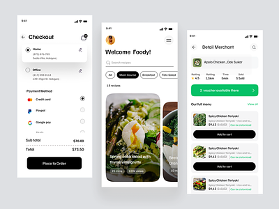 Recipe App Concept app design app design consepet clean cooking cool delivery app food food app design food website green ingredients junaki minimal recips recips app resturant app trandy ui ux vegetables