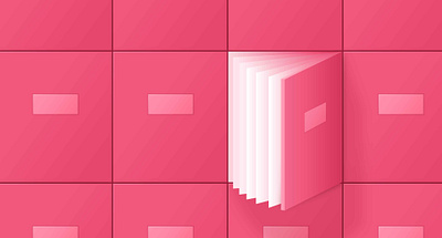 bookshelf archive book books bookshelf flat illustration pink vector