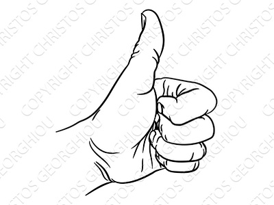 Hand Thumbs Up Gesture Thumb Out by Christos Georghiou on Dribbble