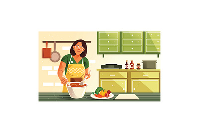 Mom's Love in Every Meal Illustration appreciation