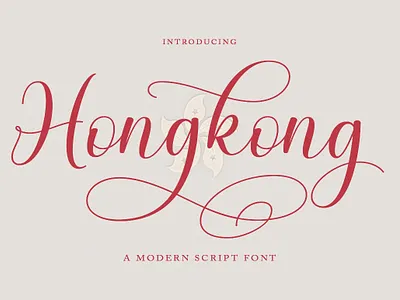 Hongkong Script branding calligraphy cards design elegant font graphic design illustration logo magazine modern script wedding