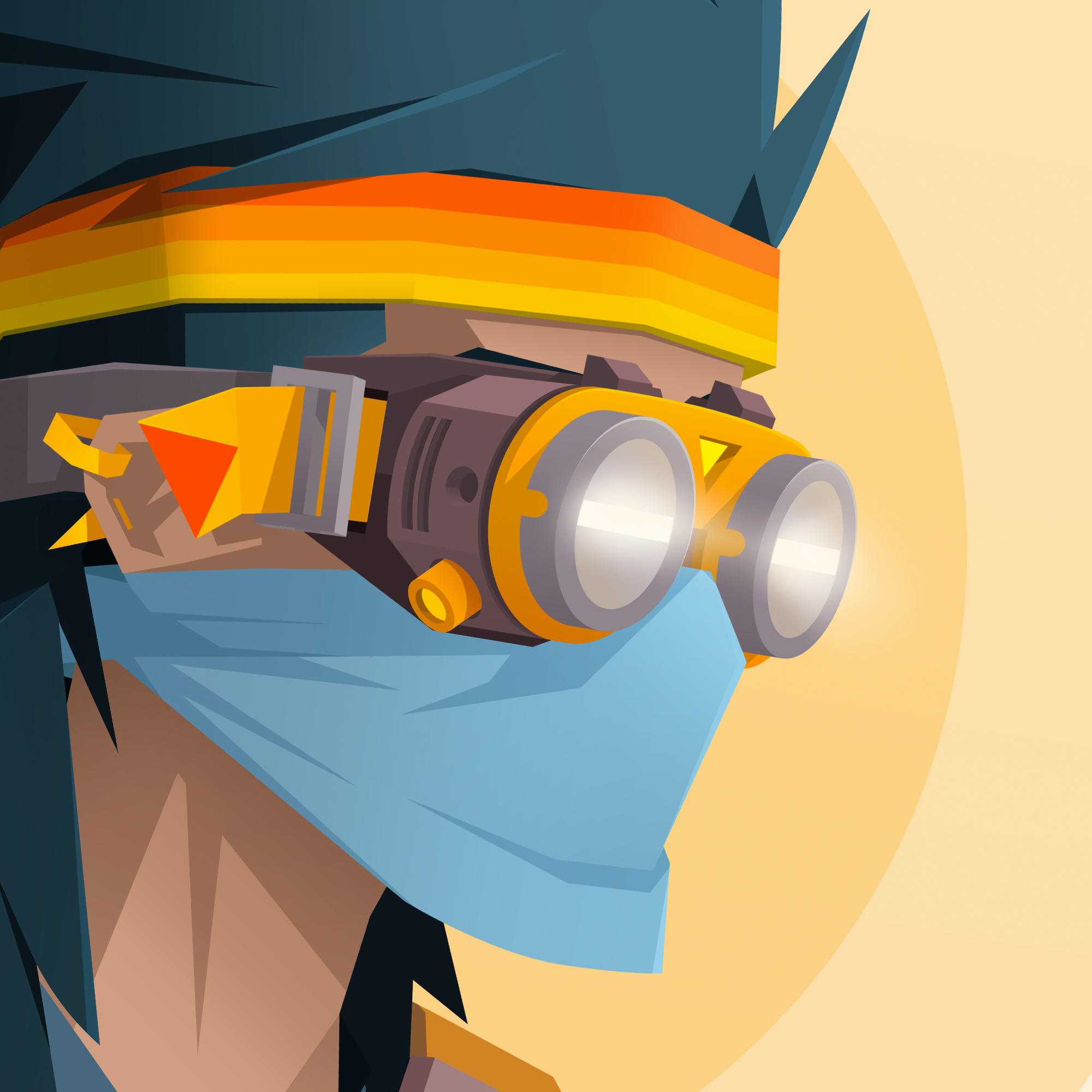 The Seeker ai art artwork bandana character character design concept art cyber cyberpunk goggles headband illustration illustrator mask punk sci fi scifi sek sekond vector