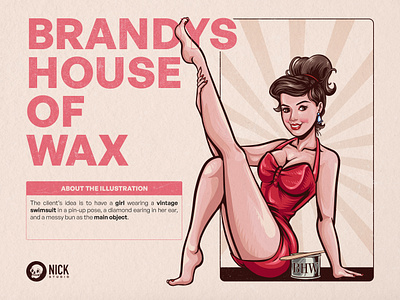 Brandys House of Wax branding design graphic design hand drawing hand drawn illustration logo ui vintage vintage logo