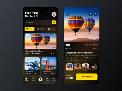 Travel App - Booking.com 2023 agency appdesign apps booking app design flight hotel booking ios minimal mobile mobile app ticket tour travel app trendy trip ui ui deisgn uiux ux