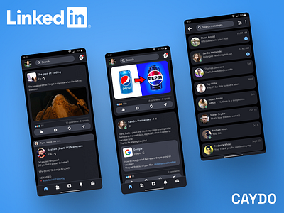 LinkedIn's mobile app redesign app application design graphic design linkedin mobile redesign social network ui ux