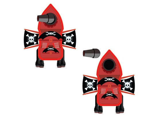 Enemy Pirates 2d adobe illustrator cute design enemy enemy ship game design graphic design illustration pirate pirate ship pirates red red ship space pirates