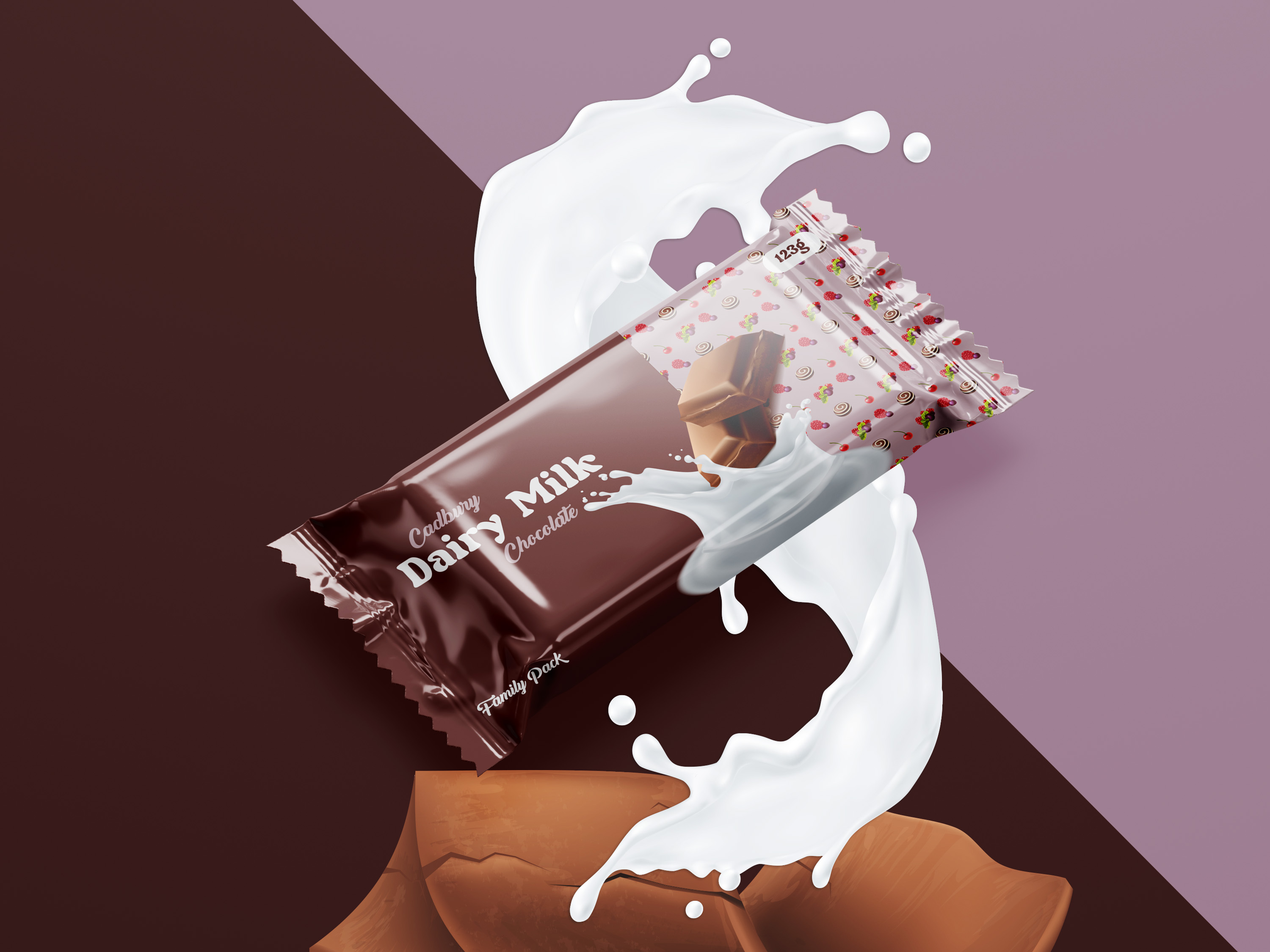 Cadbury Dairy Milk Chocolate Bar, 123 g