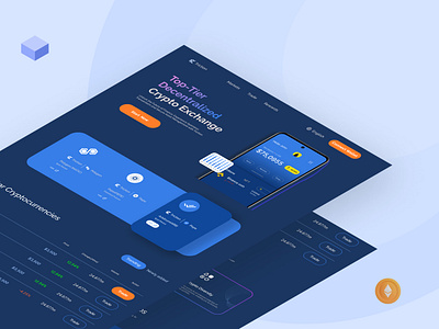 Crypto Landing Page Design 3d app branding design graphic design illustration logo modelling typography ui ux vector