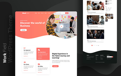 Work Field a WordPress Theme for Corporate Business branding business corporate design graphic design logo template ui webdesign wordpress