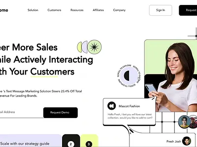 Marketing and sales landing page agency branding case study design graphic design landing page marketing sales ui uiux web design