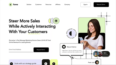 Marketing and sales landing page agency branding case study design graphic design landing page marketing sales ui uiux web design