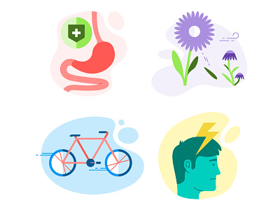 Health & Wellbeing design geometric graphic design health icon illustration minimal vector wellness