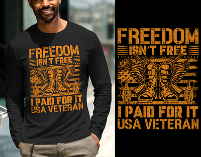 VETERAN T-SHIRT DESIGN airforce america apparel army branding clothing design fashion graphic design hoodie illustration logo marines military navy usa usarmy veteran veterans veteransday