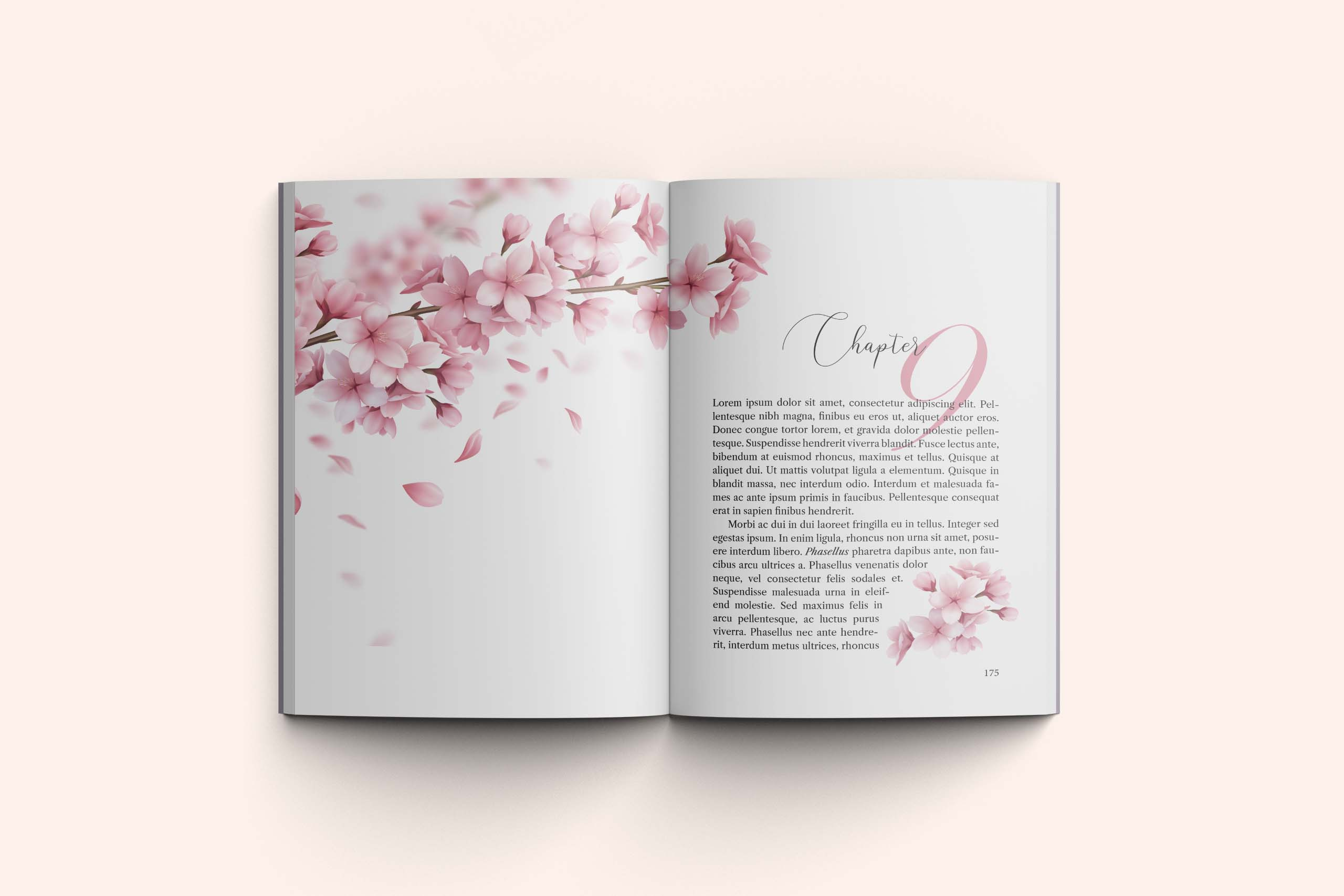 Cherry Blossom Design book design editorial design formatting graphic design illustration layout page design page layout typesetting typography