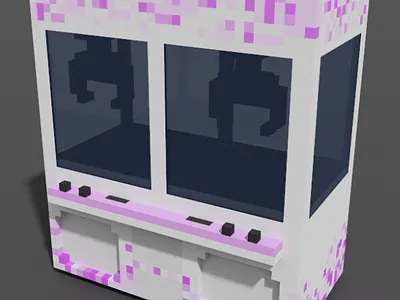 Voxel arcade game art 3d game art graphic design magicavoxel voxel art