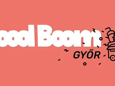 FoodBoom festival branding design illustration lettering logo vector