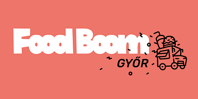 FoodBoom festival branding design illustration lettering logo vector