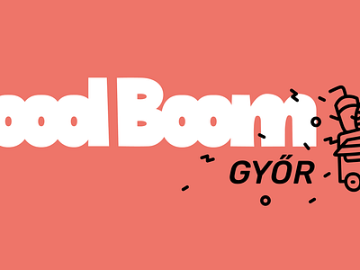 FoodBoom festival branding design illustration lettering logo vector