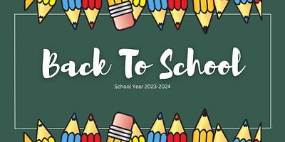 Simple Back To School Banner banner design graphic design illustration png poster template