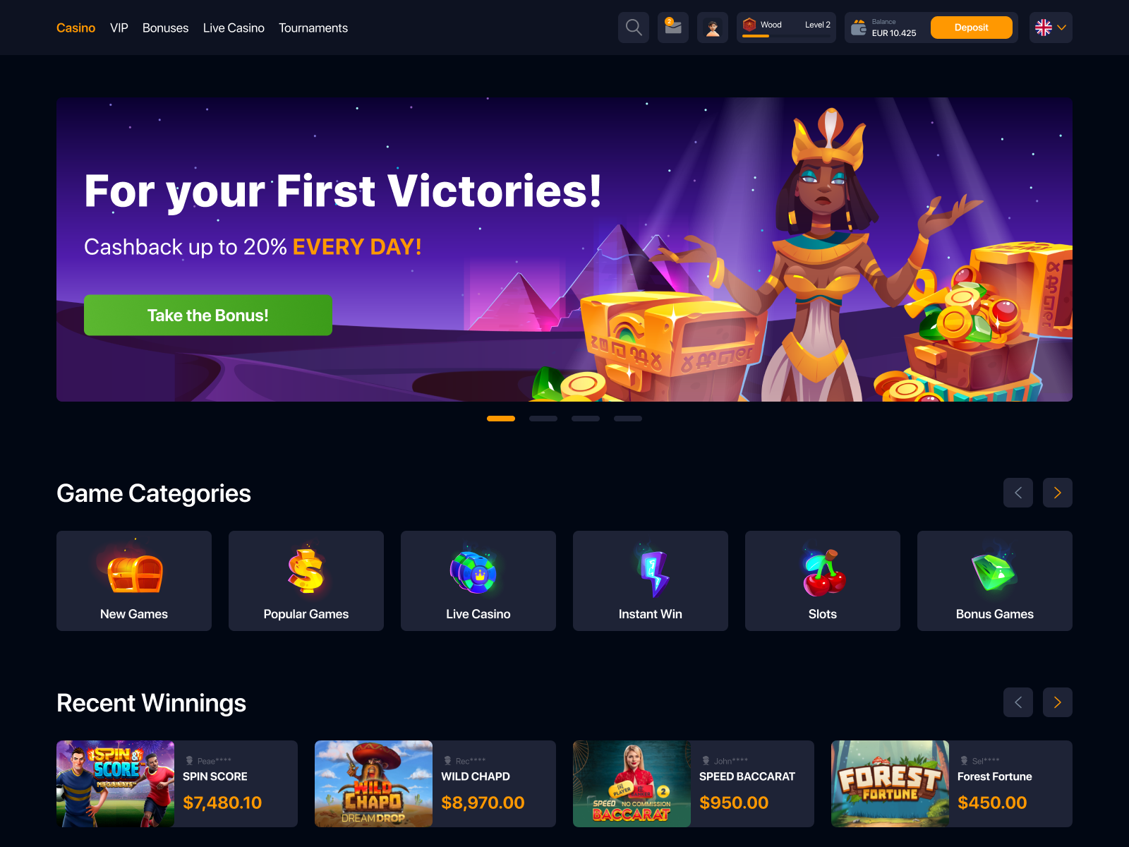 🎲Bango — Casino Website | Part 1 | casino characters design gambling ui ux web design