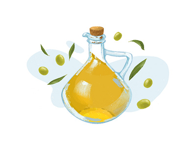 Illustration for cookbook 2d flat food food illustration illustration illustrator olive oil photoshop procreate vector