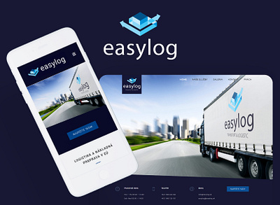 easylog a one-page website branding courier design graphic design logistics logo one page resposivedesign transport ui userexperience userinterface ux violoet webdesign website wordpress