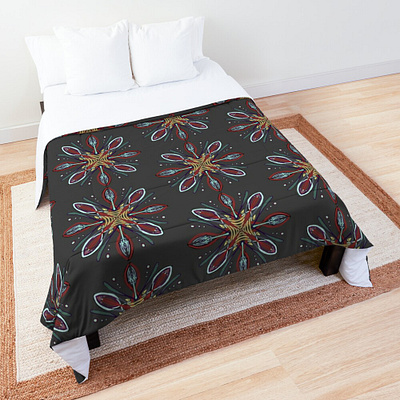 Colorful Explosion Comforter design duvetcover findyourthing gift graphic design mandala pattern pin pins print product product design redbubble stickers