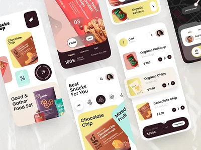 Food delivery - Mobile app app app design delivery food food app food delivery mobile app mobile app design mobile design mobile ui