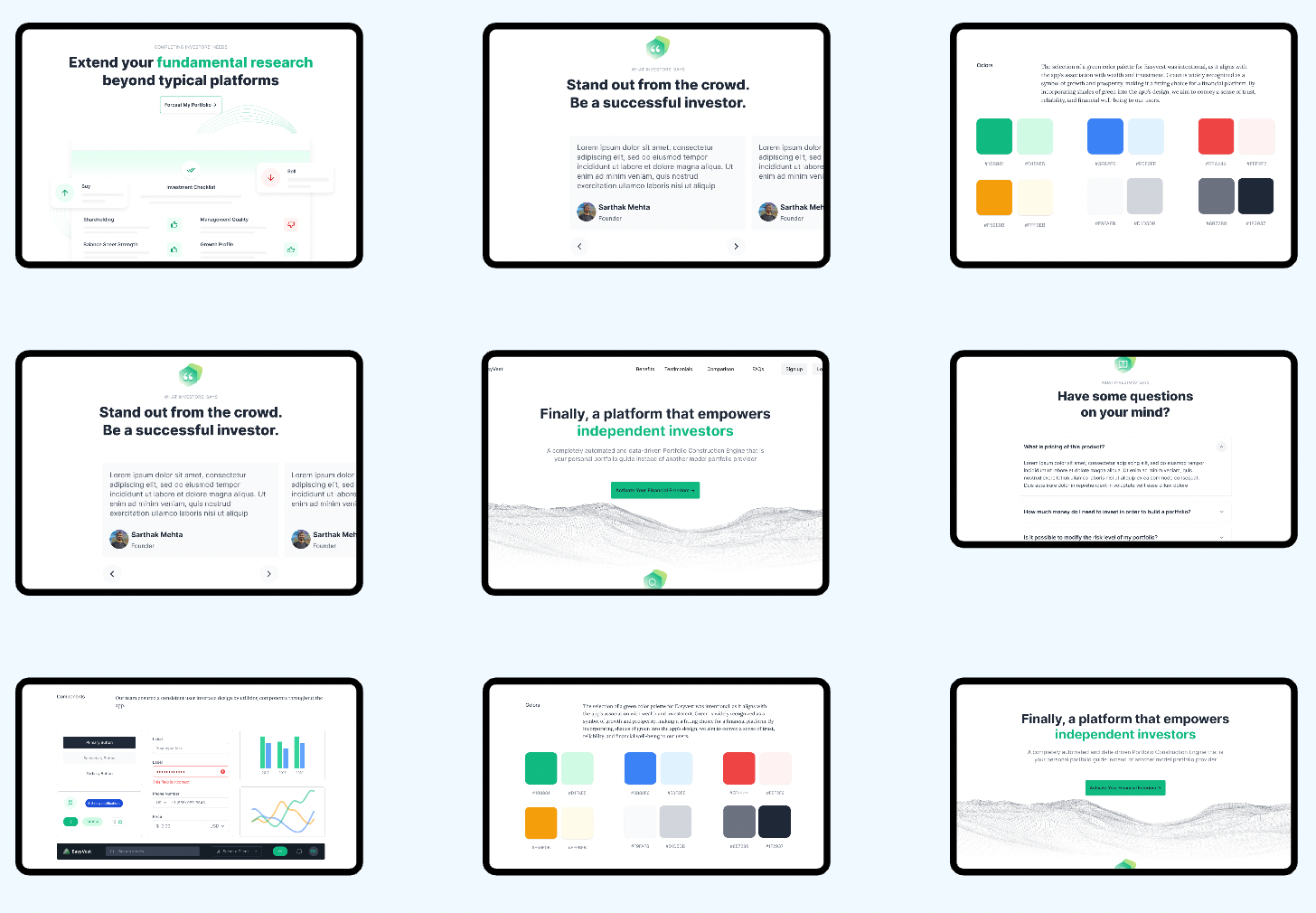 EasyVest Website Showreel creativedesign designinspiration designprocess designthinking digitaldesign digitalfinance easyvest financialtechnology fintech fintechsolutions interactiondesign investing investment roboadvisory uidesign userexperience userinterface uxdesign visualdesign webapplication