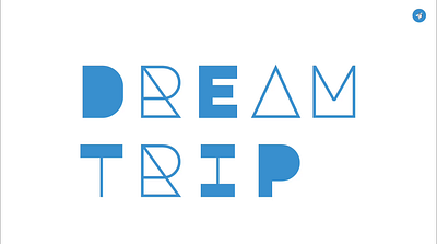 "Dream trip" fisrt page concept animation motion graphics ui ux web design
