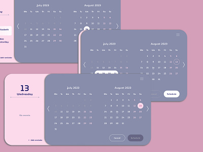 Creative Calendar Concept calendar concept uxui design webdesign