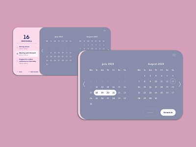 Creative Calendar Concept calendar concept uxui design webdesign