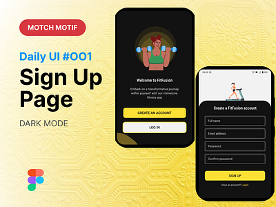 Daily UI 001: Sign-up Page app design graphic design illustration ui ux