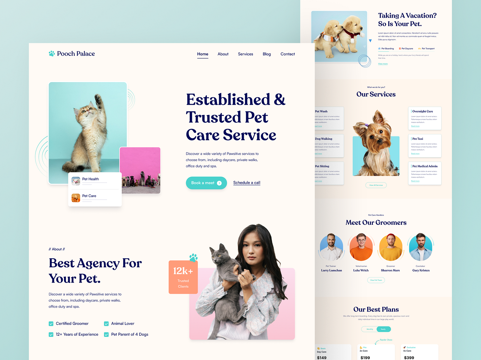 Pooch Palace - Landing Page by Darshan Shah on Dribbble