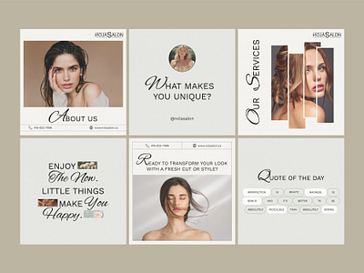Social media design for a beauty salon beauty design branding design graphic design illustration smm typography vector