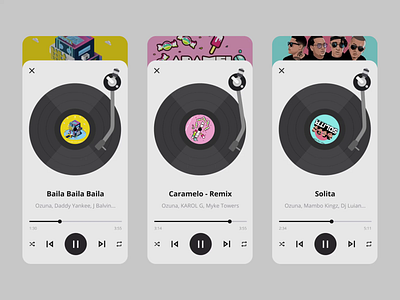 Daily UI #009 — Music player app dailyui music music player record player ui