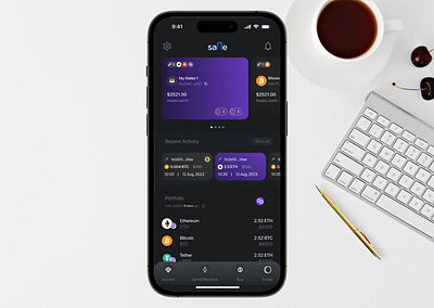 Non custodian multichain wallet app design figma mobile ui web3