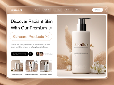 Skin Care Product Website beauty beauty products cosmetic cosmetics cosmetology ecommerce landing page makeup product shopping skin skin care skincare ui ux web web design webdesign website website design
