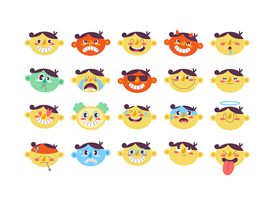 Emoticons animation design graphic design illustration vector