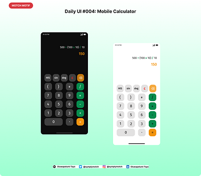 Daily UI 004: Calculator app design graphic design illustration ui ux