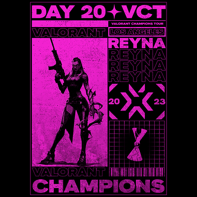 Valorant Champions 2023 - Day 20 art artwork design poster valorant