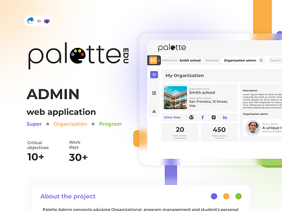 Palette Admin web app design | UX & UI Project app branding figjam figma graphic design microinterations minimal design ui user experience ux