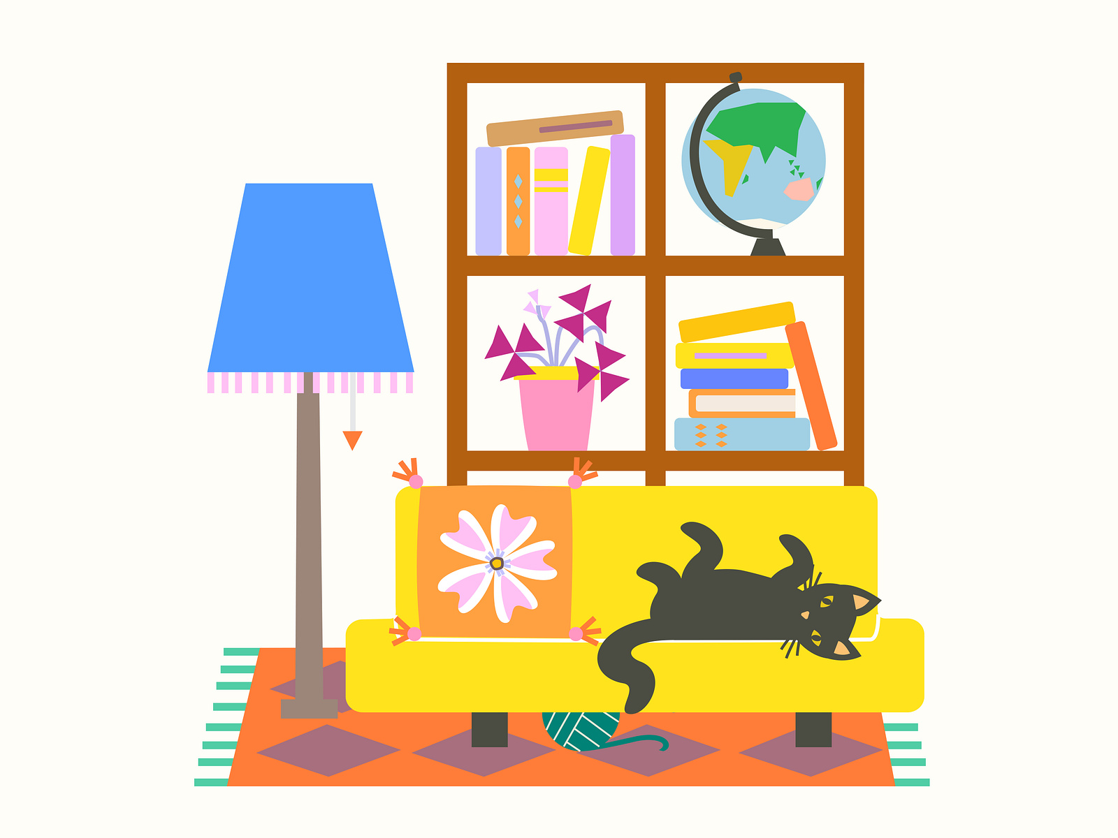 Cozy evening at home by Marina Esterlein on Dribbble