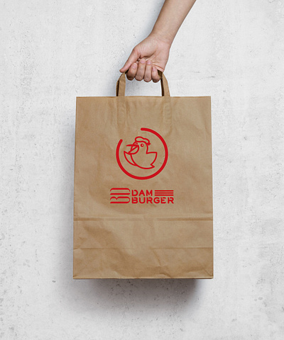 DAM BURGER BAG branding logo