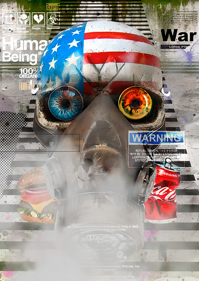 Against...gas crazy design fright graphic design illustration poster posterdesign social socialposter us war